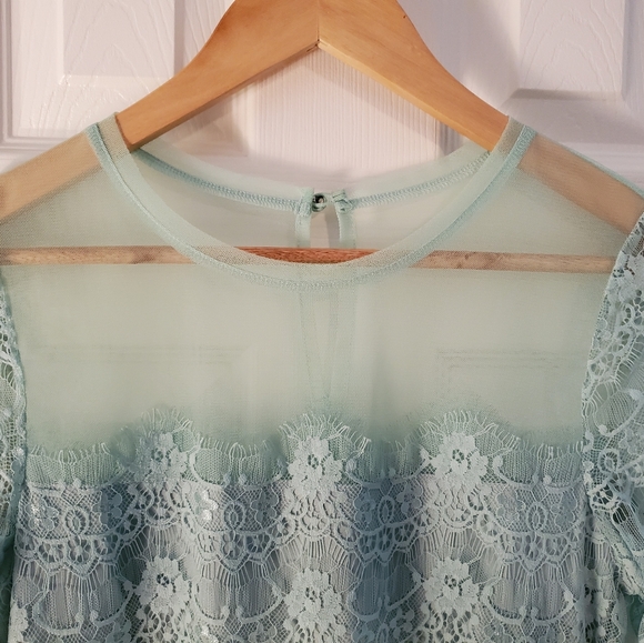 BCBG mint green lace cocktail dress - Picture 3 of 8